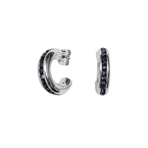 Серьги Fiore Luna Jet Nut, A2103SW-E06.4 BW/S