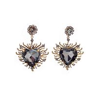 Серьги Celeste G, с кристаллами Swarovski и фианитами, CS26.1-1992 серый