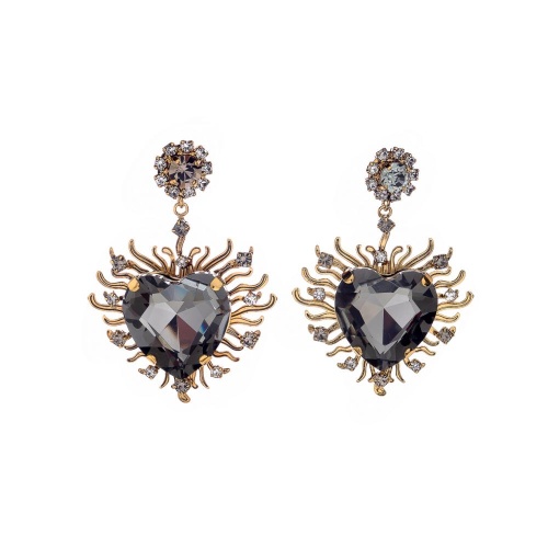 Серьги Celeste G, с кристаллами Swarovski и фианитами, CS26.1-1992 серый