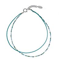 Колье Lanzerotti, Atlantide, двойное, с кристаллами, LZ-23.03-081 бирюзовый