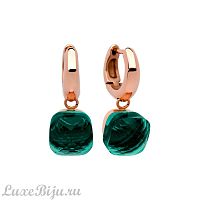Серьги Qudo Firenze emerald, 300095 G/RG