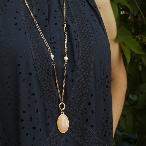 Колье Fiore Luna ROSE QUARTZ, LN5154 R/G фото 4