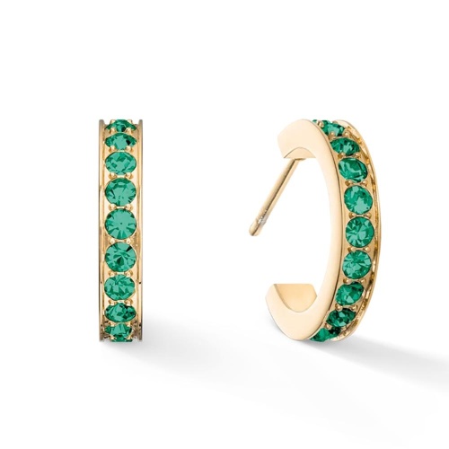 Серьги Coeur de Lion Dark Green-Gold, 0127/21-0549 фото 4