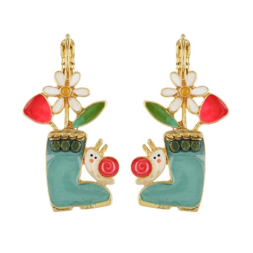 Серьги TARATATA, Basilic, с цветной смолой и бусинами, TT-T23-04716-20M золотистый