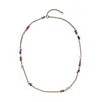 Колье Alcozer&J, с аметистом, цитрином и агатом, AL-C38BK25-R сиреневый