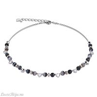Колье Coeur de Lion Black-White 4894/10-1314