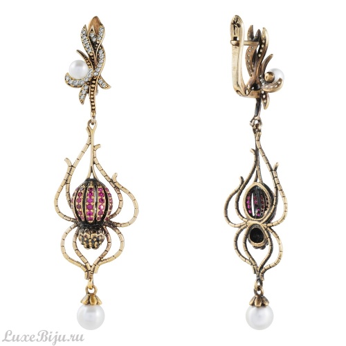 Серьги Fiore di Firenze OR0107 GRANAT/OLIVE фото 10