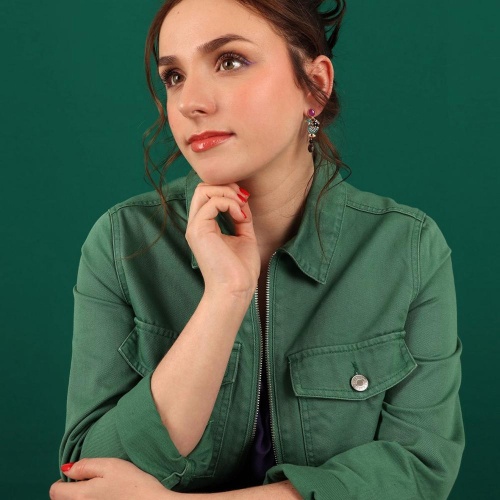 Серьги TARATATA, Jeu De L`oie, асимметричные, со смолой и бусинами, TT-H24-01910-20M золотистый фото 2