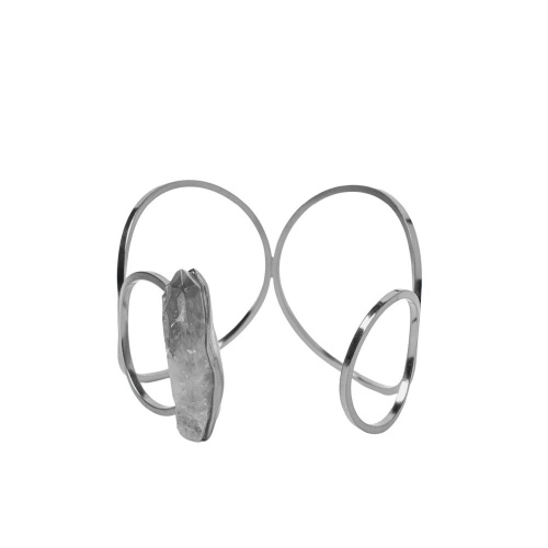 Браслет Katerina Vassou, Cosmic, кафф, с кварцем, KV25.2-404842BCRY серебристый