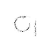 Серьги ORI TAO, Braids, полукольца, OT23.2-12-30826 серебристый
