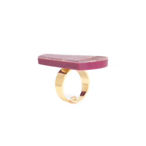 Кольцо Nature Bijoux, Rainbow ficus, разъемное, с акрилом и смолой, NB25.1-19-25769 бордовый фото 2