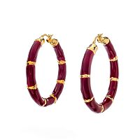 Серьги Francesca Bianchi, кольца, с эмалью, FB25.2-33S красный