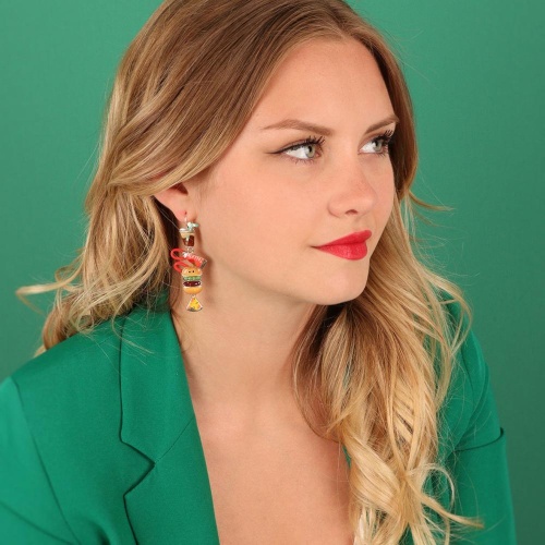 Серьги TARATATA, Ketchup, асимметричные,смола,блестки,микрошарики, TT-W23-08758-10M серебристый фото 2