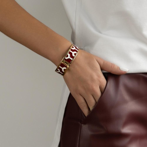 Браслет Francesca Bianchi, кафф, с эмалью, FB25.2-LAS5 красный, 5,5см фото 2