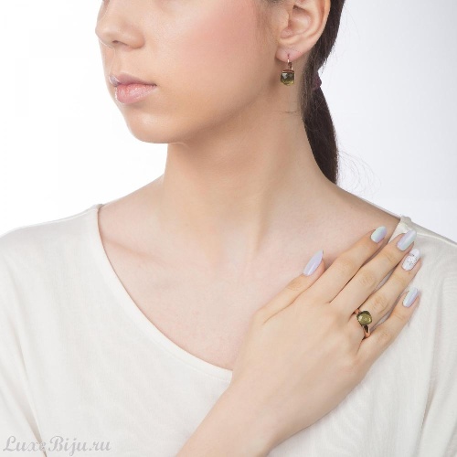 Кольцо Qudo Firenze olivine 16 мм 610781/16.0 G/RG фото 2