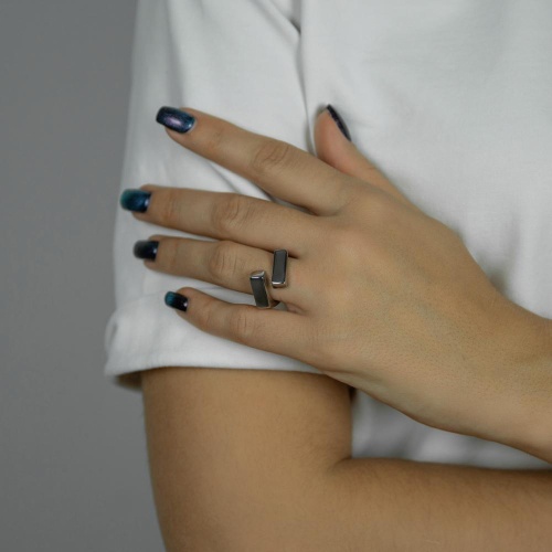 Кольцо Moon Paris, Steel, геометрическое, MS-26.01-020 серебристый, 17,5 фото 2