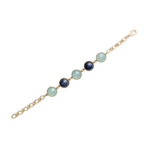Классический браслет Pearl B.S.Agate-Sodalite C1362.21.22 BL/G фото 2