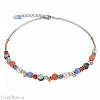 Колье Coeur de Lion Aqua-Orange 4864/10-2002
