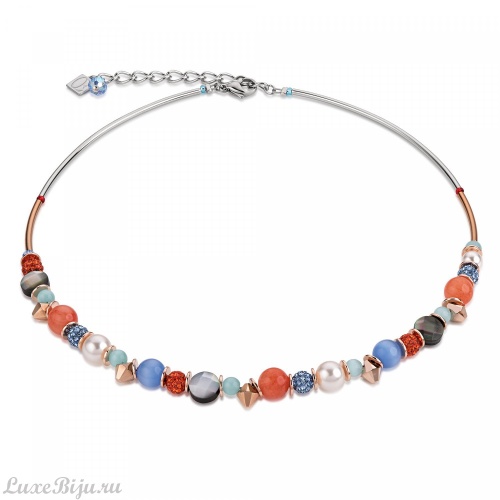 Колье Coeur de Lion Aqua-Orange 4864/10-2002