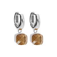 Серьги Qudo FIRENZE (S) Smoked Topaz, 107000/20-5108