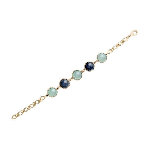 Классический браслет Pearl B.S.Agate-Sodalite C1362.21.22 BL/G