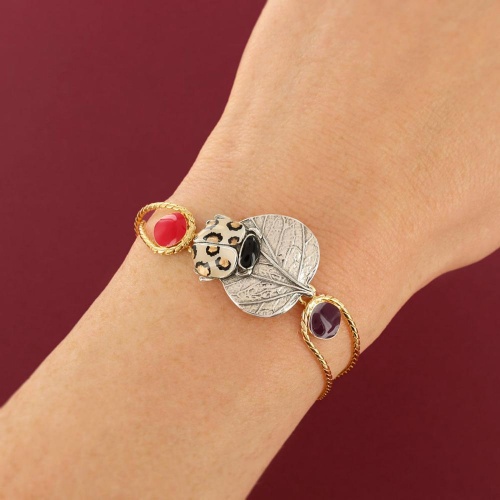 Браслет TARATATA, Cox, с цветной смолой и золотистой краской, TT-T25-04303-10L золотистый