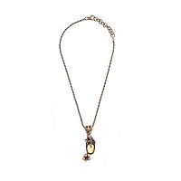 Колье Alcozer&J, раухтопаз, изумруд, гранат, сапфир, AL2512-C118DY25 золотистый