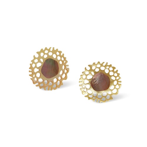 Серьги Nature Bijoux, Corallium, с перламутром, NB26.2-12-90760 коричневый
