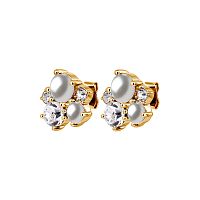 Серьги Dyrberg Kern MINNIE SG CRYSTAL / WHITE PEARL  480161, 480161