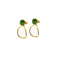 Серьги Catherine Bijoux, Starlight, с кристаллом, CB25.1-5402FG зеленый