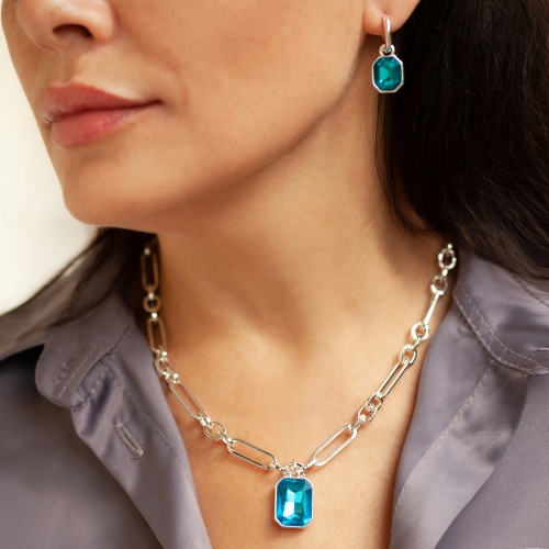 Колье Fiore Luna Aquamarine, LN6095 S фото 4