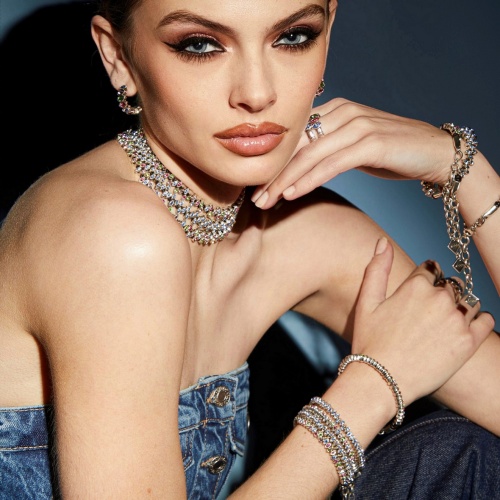 Браслет VIDDA, Navette, с кристаллами Swarovski, кожа, VD23.2-01629 розовый фото 3
