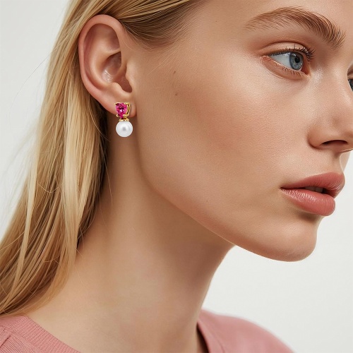 Серьги Dyrberg Kern EMO SG ROSE / WHITE PEARL, 480039 фото 2