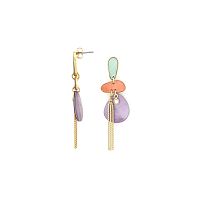 Серьги Franck Herval, Aurore, ракушки Capiz в смоле,кристалл Swarovski, FH24.2-12-69161 золотистый