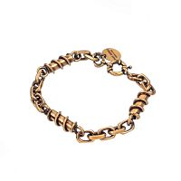 Браслет Thot Gioielli, со звеньями разных форм, TG25.1-BRV05 золотистый