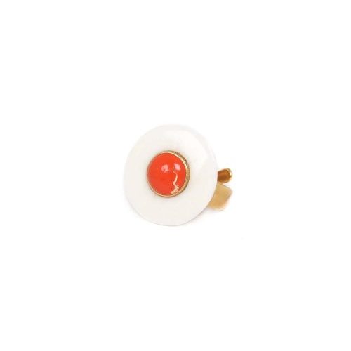 Кольцо Nature Bijoux, Porquerolles, разъемное, с костью и эмалью, NB23.1-19-24630 оранжевый фото 4