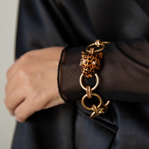 Браслет Polina Firenze, ягуар с кристаллами и эмалью, PF25.2-BR1599 коричневый фото 3