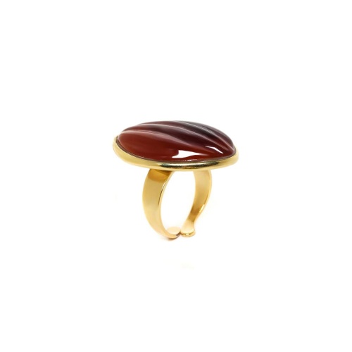Кольцо Nature Bijoux, Okinawa, разъемное, со вставкой из рога, NB23.2-19-24935 коричневый фото 4