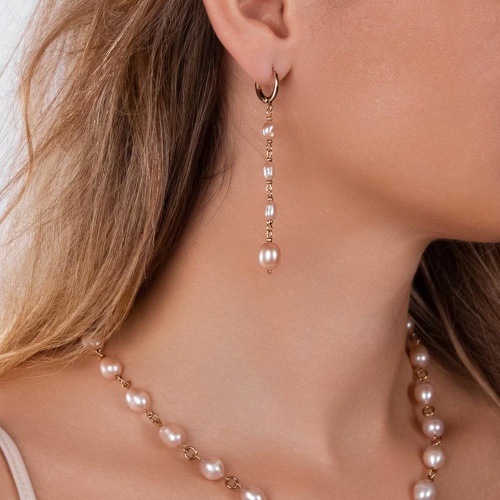 Серьги Lanzerotti, Pesca, с жемчугом, LZ-24.05-255 розовый фото 2