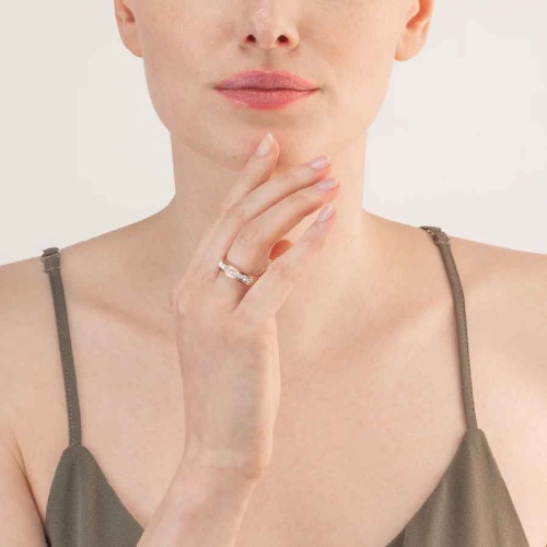  Кольцо Coeur de Lion Crystal-Rose gold 16.5 мм, 0131/40-1822 52 фото 4