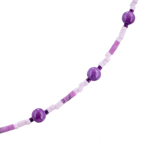 Колье Lanzerotti, Monroe, фосфосидерит, чароит, кристаллы, LZ-23.07-301 фиолетовый фото 4