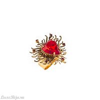 Кольцо Celeste G, с кристаллом Swarovski и фианитами, CS26.1-1996 красный