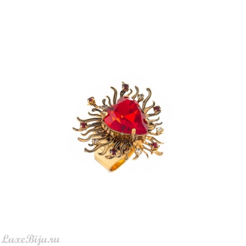 Кольцо Celeste G, с кристаллом Swarovski и фианитами, CS26.1-1996 красный