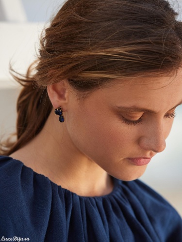 Серьги пусеты Fiore di Firenze OR1610 BLU фото 14