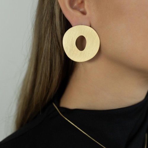 Серьги Dansk Copenhagen, Alaya, в форме неправильного овала, DNSK25.2-3C2407002 золотистый фото 2