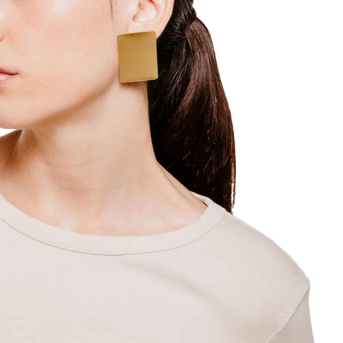 Серьги Katerina Vassou, Kezia, с прямоугольным элементом, KV26.1-308443G золотистый фото 3