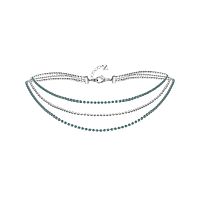 Колье VIDDA, Eternity, тройное, с кристаллами Swarovski, VD23.2-01777 зеленый