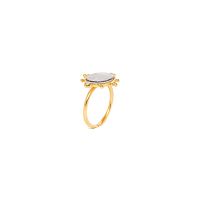 Кольцо Franck Herval, Gabrielle, ракушка capiz, кристаллы Swarovski, FH23.2-19-63340 золотистый