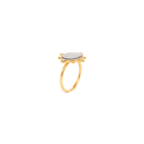 Кольцо Franck Herval, Gabrielle, ракушка capiz, кристаллы Swarovski, FH23.2-19-63340 золотистый