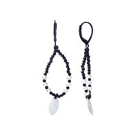 Серьги Lanzerotti, Coniglio, с жемчугом и кристаллами, LZ-22.11-400 черный